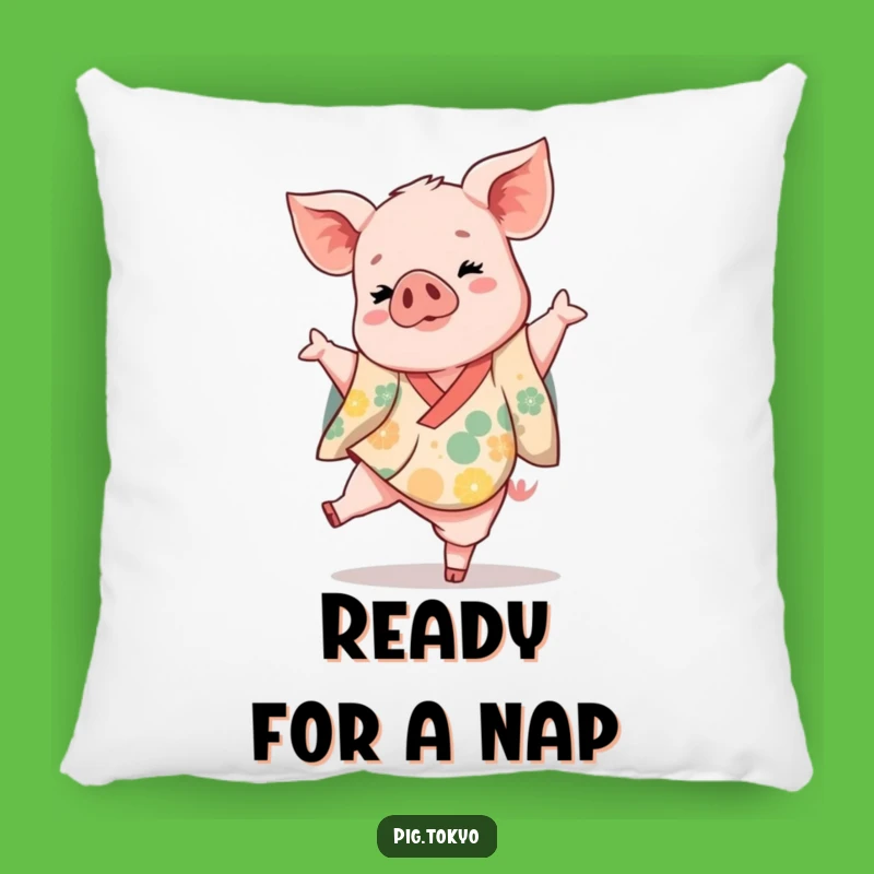 Funny Piglet Dancer Pillow: Cozy Kimono Comfort, Superb Funny Gift