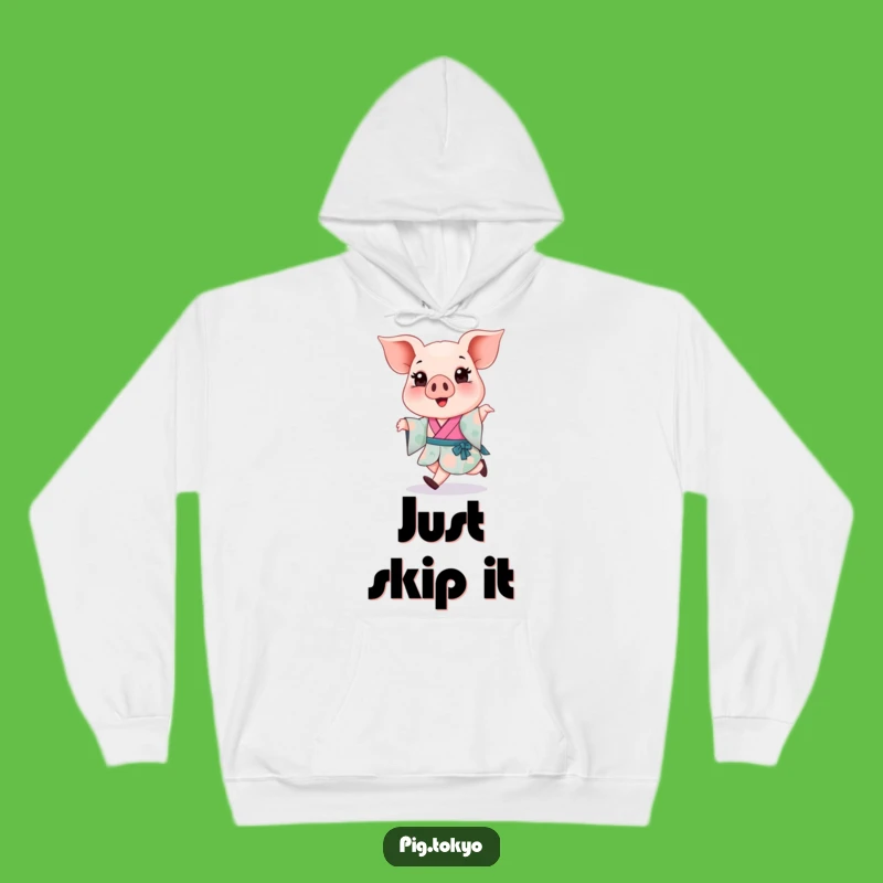 Cozy Funny Piglet Kimono Skip Hoodie: Warmth and Laughter Guaranteed!