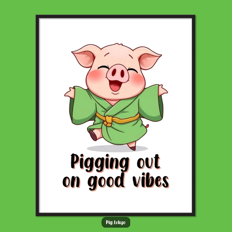 Free Printable Wall Art: Giggling Pig Spin - Hilarious Piggy Downloadable Decor