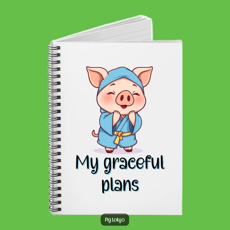 Funny Cheerful Pig Notebook: Polite Swine Journal, Elegant Notes Gift
